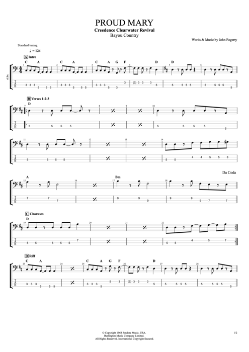 Creedence_clearwater_revival-proud_mary-simplified_full_score-ebass