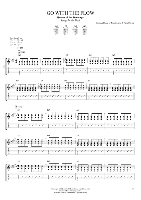 Go with the Flow - Queens of the Stone Age tablature