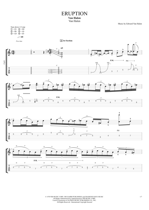 Eruption - Van Halen tablature