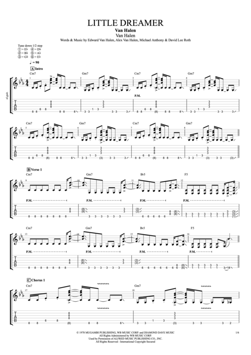 Little Dreamer - Van Halen tablature