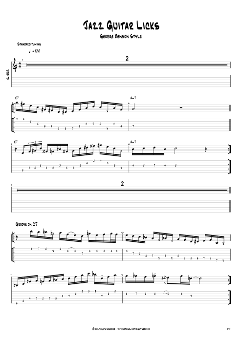 George Benson Style - Style Series - Jazz tablature