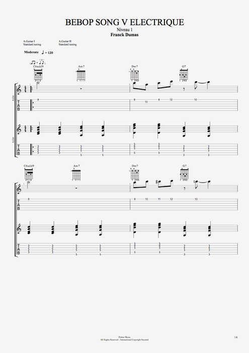 BeBop Song V Electrique - Franck Dumas tablature