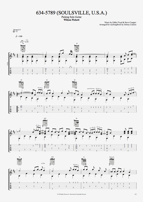 634-5789 (Soulsville, U.S.A.) - Wilson Pickett tablature