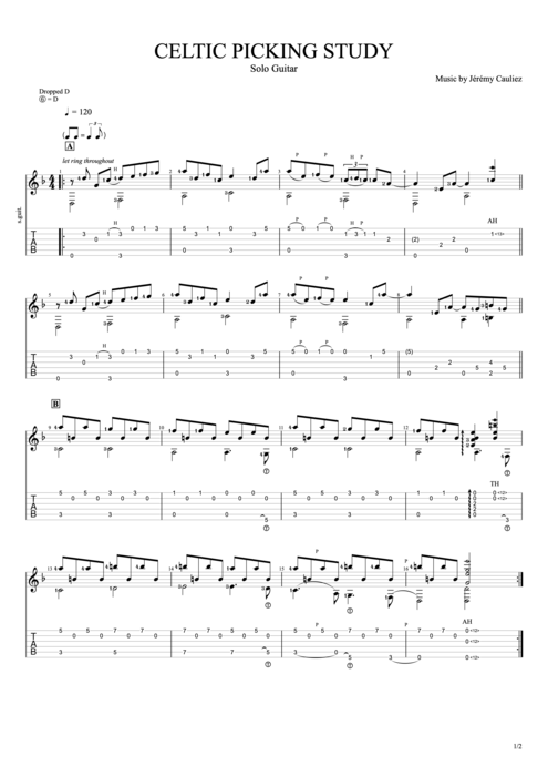 Celtic 1 - Style Series - Picking tablature